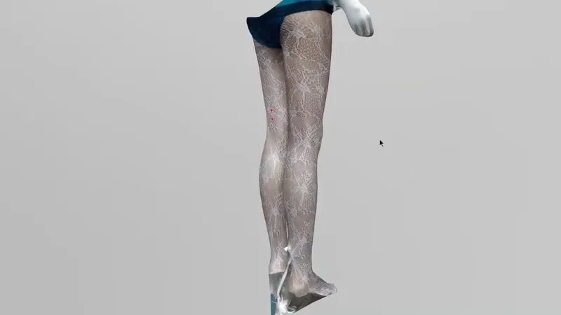 3D-Scan-Ergebnis: beide Beine gleichzeitig gescannt