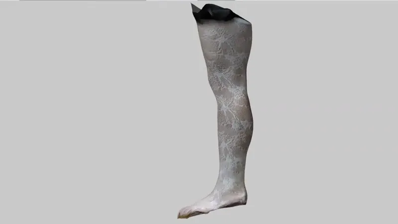 3D-Scan-Ergebnis: Knie und Bein, von einem erstmaligen Nutzer gescannt
