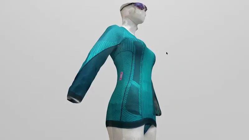 3D-Scan-Ergebnis: Torso mit Armen im Scan-Shirt